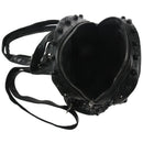 Women Small Good Leather Backpack Rivet Daily Cute Black Backpack for Teena W6B7