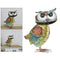 Iron Garden Owl Statue Standing Animal Ornaments Table Sculpture Decorations