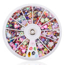 1200pcs Nail Art Tips Decoration Glitters Rhinestones Slice Wheel Mixed Manicure
