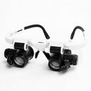 Eyewear Magnifying Glass Magnifier Watch Repair Dual Eye Jewelry Loupe Lens