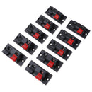 10 Pcs Spring Clip Speaker Terminal Board 2 Ports Binding Post Connector Soc- 3C