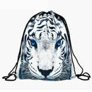 Pattern Drawstring Gym Bag Cute Backpack Gift Polyester School Rucksack R4H6