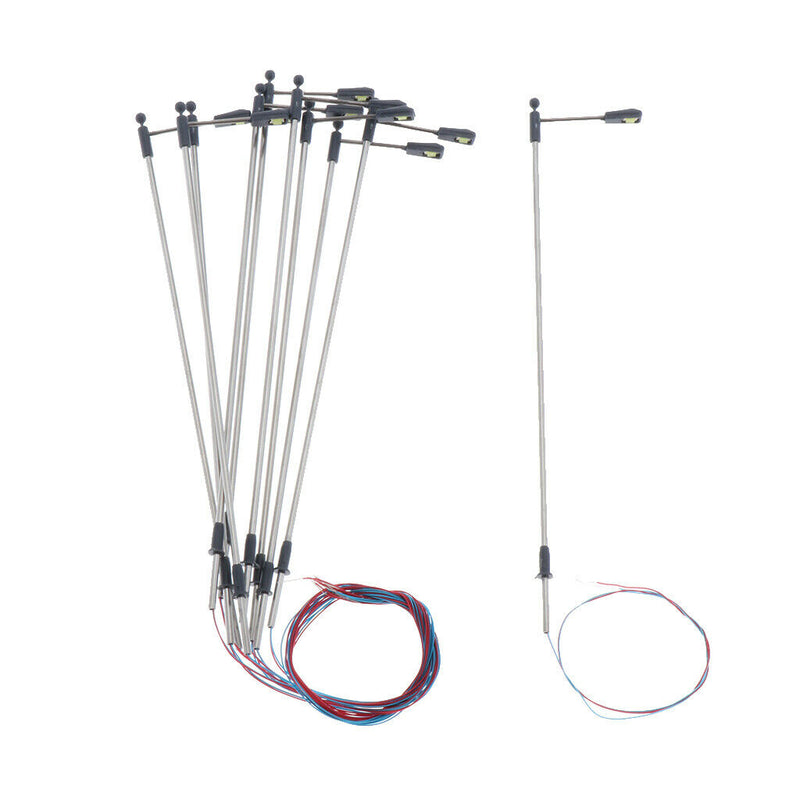 10Pcs 1: 100 H0 Modeling Led Street Lamps Lamp Layout For Train Railroad