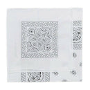 Set of 3 bandanas Paisley Man and Woman 57 x 57 cm Red + white + navy blue