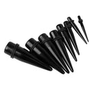 8 pcs Black Acrylic Ear Strecher Expander Taper Stretching Plug 4mm-18mm