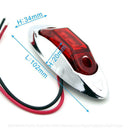 4Pcs 3LED Truck Trailer Side Marker Indicators Light Clearance Lamp Red 12V-24V