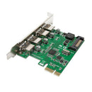 2X(Pci-E To Four Usb3.0 Ports Expansion Card Interface Pci Express Adapter