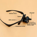 LED Light Magnifying Glass Headband Magnifier Optical Lenses 10X 15X 20X 25X