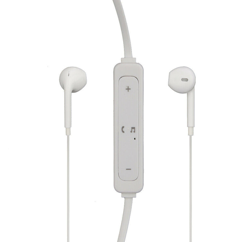 Wireless Bluetooth Headset SPORT Stereo Headphone Earphone Handsfree White