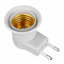 Button On-off Control E27 LED Socket To EU Plug Adapter Lamps Light Bulb Ho H6G8