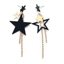 New arrival stars Tassels asymmetric Long drop Earrings for women girls mod