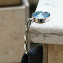 Bag Hook Bag Holder Foldable Round Handbag Hook - Light Blue C3M7