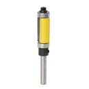 3pcs Flush Trim Router Bit 1/4''*1/2" Top & Bottom Bearing Wood Cutter Set