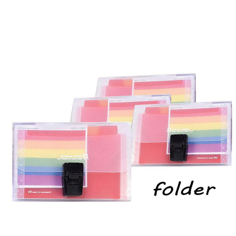 1* A6 13Pocket Expand File Plastic Folder Office Organizer Document Stationey AA