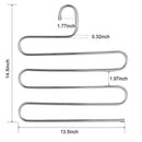 4 Pack Multi Pants Hangers Rack for Closet Organization,Stainless Steel S-s P4F3