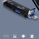 1 pcs USB Type C Flash Memory OTG Card Reader USB 2.0 High Speed OTG TF SD Card