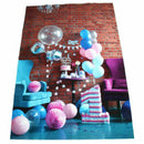 Cute Blue 1st Birthday Baby Photography Backgrounds 3x5ft Vinyl Photo Backd
