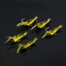 5 Pcs Lures Bait Shrimp Fishing Simulation Prawn Saltwater Hooks Fish Supplies ^