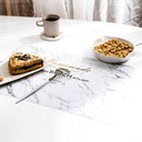 Waterproof Oil Heat Resistant Marble Stripe Placemat Rectangle Table Mat Dr