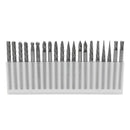 20Pc Full Double Grain Tungsten Carbide Rotary Burr Milling Cutter Milling