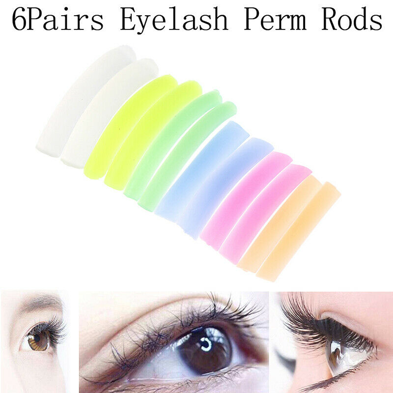 6Pair/Set Eyelash Lift Perming Curler Pads Shield Rods Silicone Embedded Ridg JR