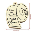 5Pc/set Wooden Memorial Toilet Paper DIY Pendant Hanging Window Ornaments Rope