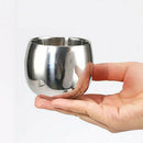 Stainless Steel Coffee Cup Beer Mug Coffee Mug Milk Cup Curved 120ml+200ml
