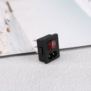 Power cord inlet socket receptacle with ON-OFF red light rocker switch 250V1 FT