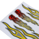 Red Yellow Flame Fire Style Decals Stickers Cover Stripes Body