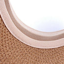 Empty Top Women'S Straw Hat Women'S Summer Sun Hat Ladies Bow Beach Hat Adu
