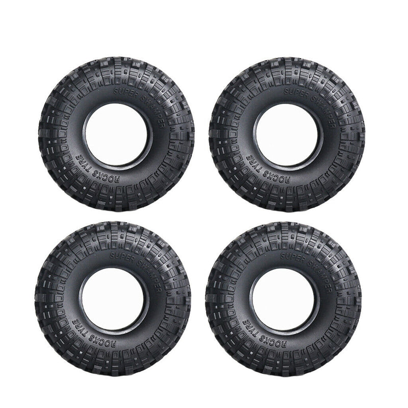 4pcs/Set Truck Car Wheel Tyre Tires Rim Black Rubber for Rock Crawler Axial