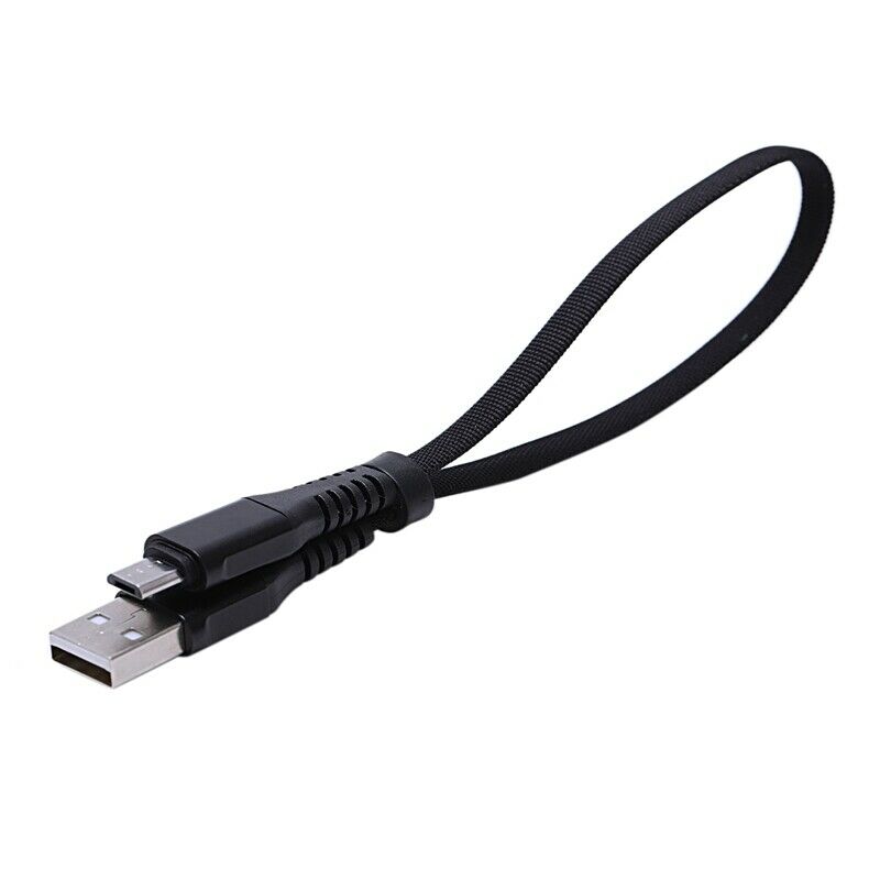 USB to Micro-USB Short Flat Charging Cable with Metal Connector for Android H9U1