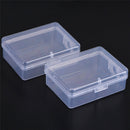 2PCS Small Transparent Plastic Storage Box Clear Square Multipurpose Display M&O