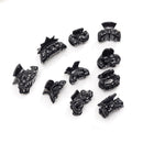 10pcs Popular Mixed Small Plastic Black Hair Clips Hairpin Claws Clamps MO