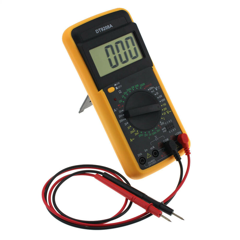 DT-9208A Digital Multimeter Volt Amp Ohm Hz AC/DC Temperature Hertz Tester