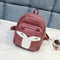 Cute Mini Leather Fox Fashion Backpack Small Daypacks Purse for Girls(purpl B6X1