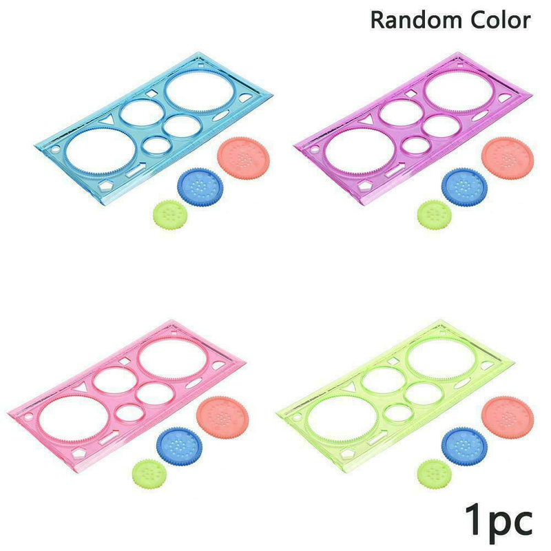1pcs Multifunctional Children Variety Spirograph Drawing V Plastic Color Ru M1P8