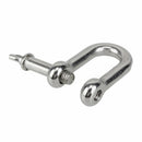 304 Stainless Steel Screw Pin D Style Chain Dee Shackle 4mm for Rigging M4