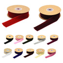 2x 20Yard 10mm Velvet Ribbon For Crafts Embellishments Wedding Decor Mixed