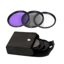 58Mm Uv+Cpl+Fld 3 In 1 Lens Filter Set Bag For Nikon Sony Pentax Camera Len H7K7