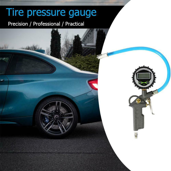 Car Motorcycle Digital LCD Display Tire Inflator Gun Car Tire Pressure Gauge