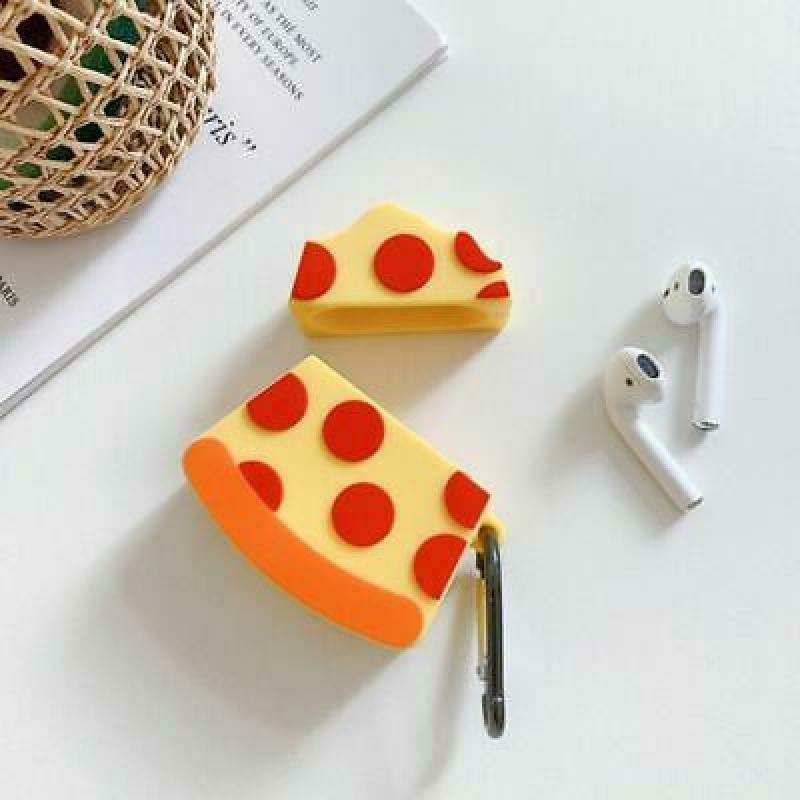 Unique Pizza Pattern Protective Case Shockproof Silicone Cover for Airpods 1/2
