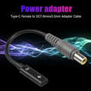 Type-C Female to DC7.9mmx5.5mm PD Charging Cable for Lenovo Thinkpad Series A