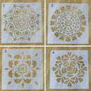 9pcs/set Walls Painting Layering Stencils Scrapbooking Template Embossing H U8S9