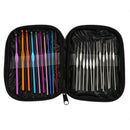 22pcs Mixed Aluminum Handle Crochet Hook Knitting Knit Needle Weave Yarn Se O4N3