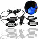 4x 3 LED Charge Car Decorative Light Lamps Car Interior Accessories Foot Blue
