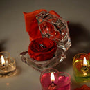 Handmade Preserved Rose With Acrylic Crystal Ring Box For Proposal Engageme C1S4