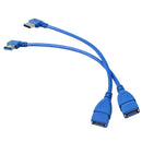 SuperSpeed USB 3.0 Male to Female Extension Cable, 90 Degree Adapter Connection,