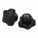 10 x black 38mm star head M8 female thread nuts locking screw grip band M8  N2U3