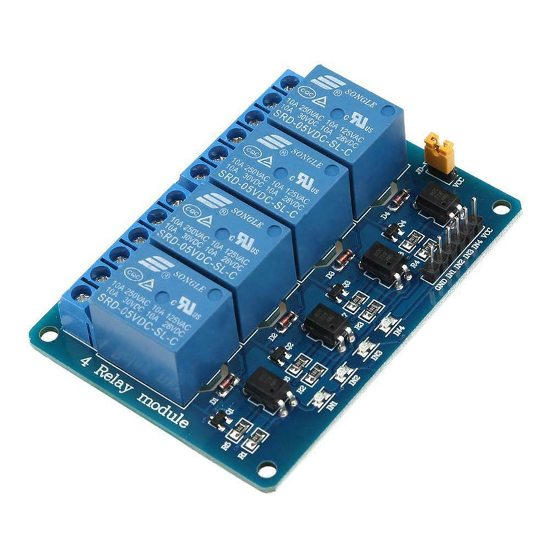 5V 4CH Relay Board Module Low Level Trigger w/Optocoupler for PLC Control